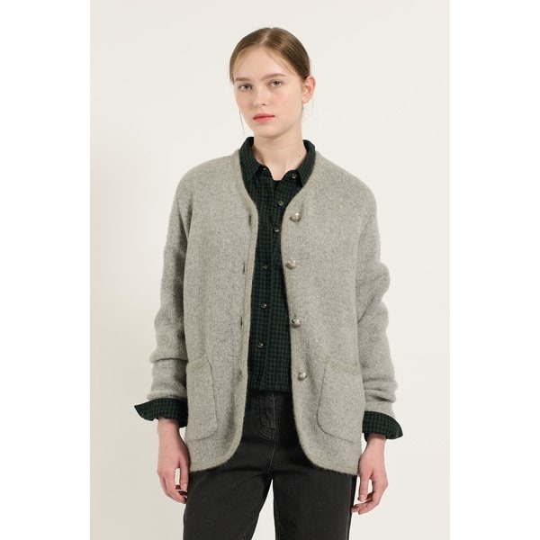 [여주점] 배색 트리밍 니트 가디건 B4DAK118