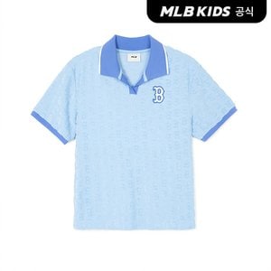 MLB키즈 (공식)24SS 클래식 모노그램 테리 피케티셔츠 BOS