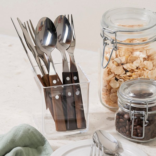 투명 깔끔 아크릴 정사각꽂이 8.2x8.2x9.6cm J52N903106300