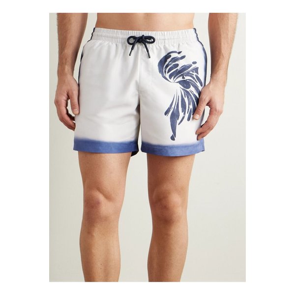스트레이트 레그 미드 렝스 프린트 스윔 쇼츠 1647597358103290