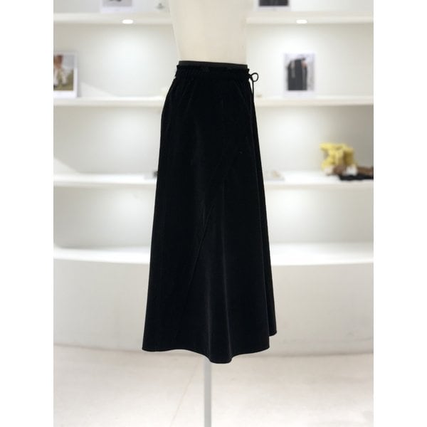 [여주점] 여성 드로우 스트링 벨벳 스커트 (D244MSD045)