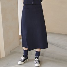 Harman Long Knitted Skirt_Dark Navy