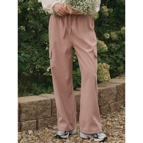 Corduroy banding cargo pants Pink