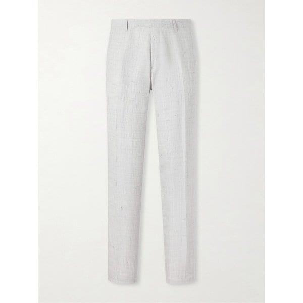 미스터 피 리넨 델라브 체크 슬림 수트 팬츠 46376663163004697