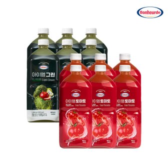  [100% NFC 착즙] 보넬드 아이엠 12병 혼합구성(토마토6+그린6)_항산화