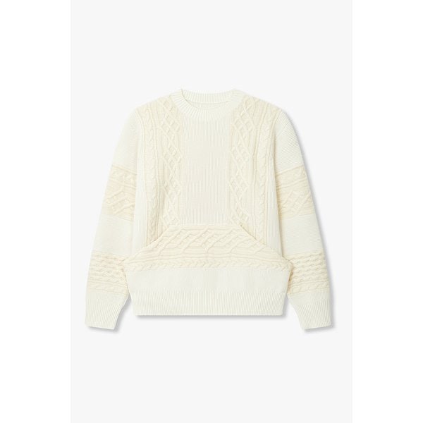 남성 케이블 캥거루 포켓 니트 풀오버 6425330115000