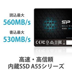 SSD 512GB 3D NAND SATA3 6Gbs 7mm PS4 A55 SP512GBSS3A55S25 실리콘 파워 채용 2.5인치 동작