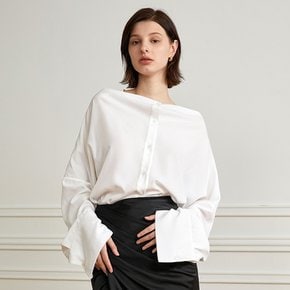 YY_Big cuff one-line collar shirt