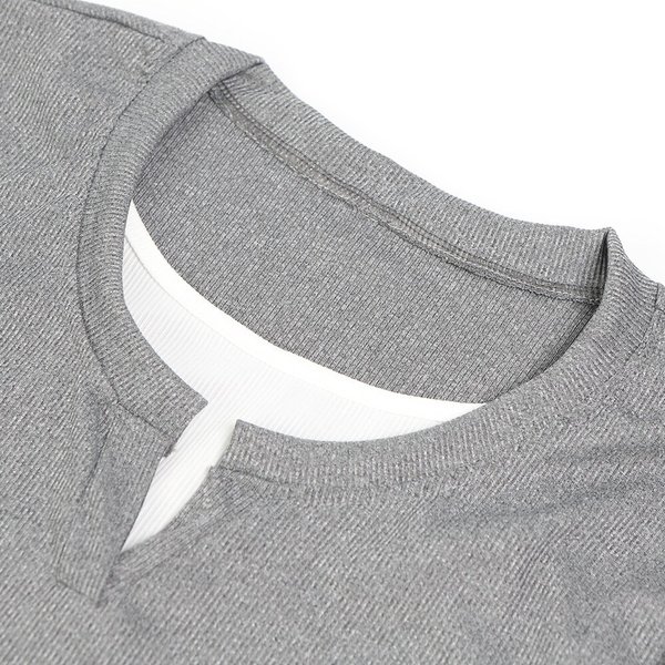 여성 배색 포인트 골지 긴팔티 레이어드 무드 기본 티셔츠