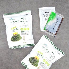 저칼로리 완도 매생이 국수 180g x 3봉(우동소스3,건더기스프3증정)