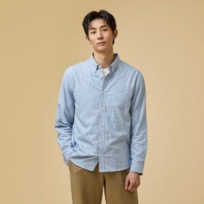 *정상가 39,900원*남 베이직 패턴 셔츠_BLUE