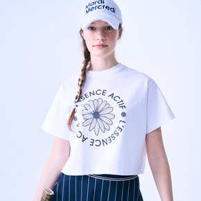 [마르디메크르디악티프]CROP TSHIRT ACTIF EMBLEM_WHITE NAVY/AFK32JSS001WHNV