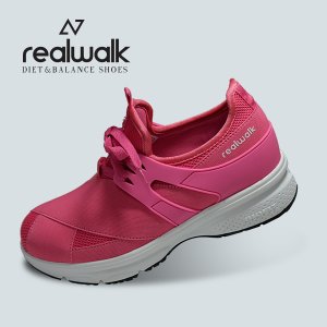 리얼워크 다이어트 신발 핑크 보행교정 기능성 운동화 남자 여자 트레킹화 런닝화 발편한 밸런스 워킹화 키높이 신발