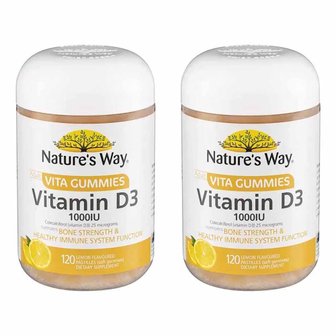  네이쳐스웨이 성인 비타 구미 비타민 D3 120구미 2개