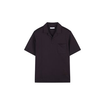리버클래시 LJS41197 브라운 세미오버핏 반팔 카라 티셔츠