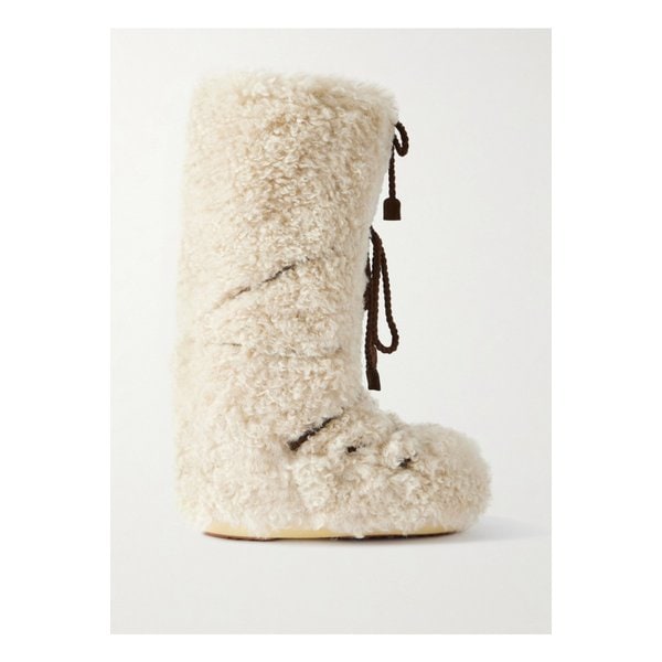 문부츠 아이콘 컬리 엑스트라 플러시 니 부츠 크림 46376663162976153