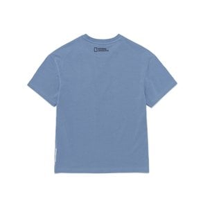 K222UTS340 우븐 포켓 배색 반팔티셔츠 GREYISH BLUE