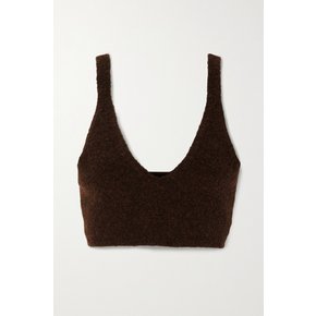 Zosia Bouclé-knit Merino Wool-blend Top 브라운