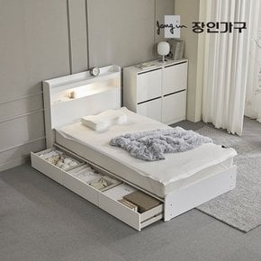 메이비 LED 직선헤드 수납 침대프레임 싱글 S (높이230)