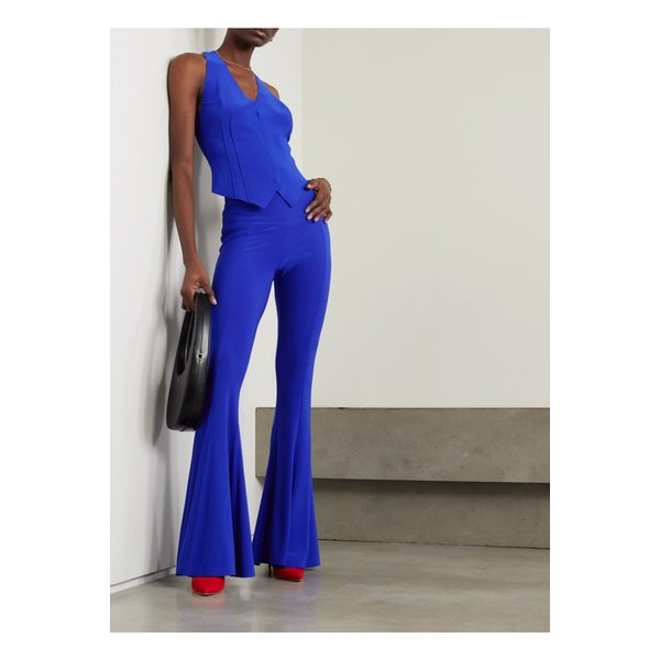 노마카말리 피시테일 스트레치 저지 플레어 팬츠 블루 1647597338907636