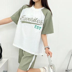 페이버릿 나그랑 반팔 트레이닝 세트 나그랑트레이닝세트 오버핏나그랑 봄트레.._P422497081