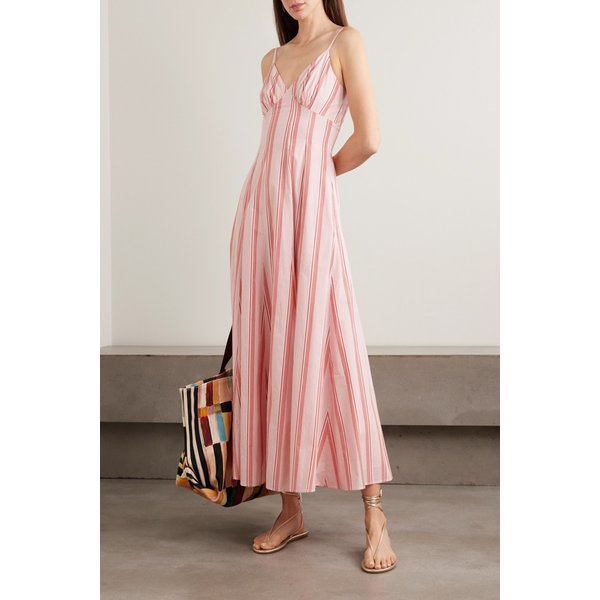 로지 애슐린 스트라이프 코튼 미디 원피스 46376663162981827