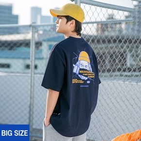 XL~4XL 빅사이즈 마운티널스 크랙 오버핏 반팔티 BE53804 (4 COLOR)