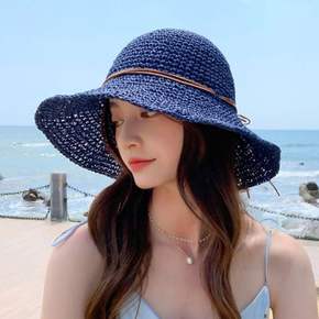 라피아햇 썸머룩 바캉스모자 여름모자 햇빛차단 호캉스 리본 왕골 비치룩