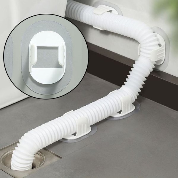 무타공 세탁기 호스 고정 거치대 접착식 배수관 클램프 배수 정리 걸이 스프링 타이 장치 - SSG.COM