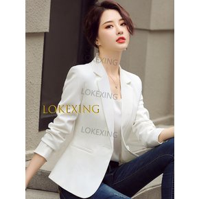 흰색 정장 재킷슬림 짧은 캐주얼 자켓