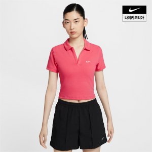 나이키 우먼스 나이키 스포츠웨어 에센셜 반팔 폴로 탑 NIKE DV7885-629