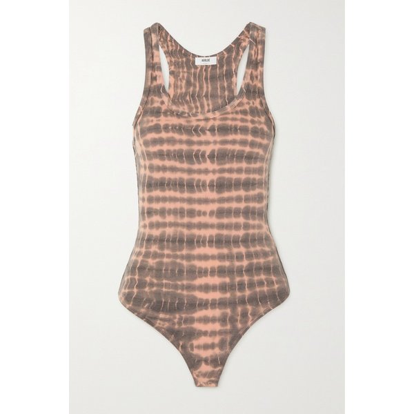 마리아 타이다이 골지 스트레치 저지 바디수트 그레이 1647597302378341