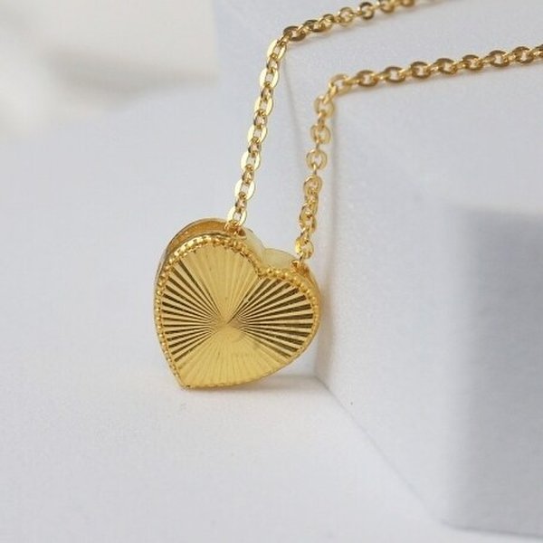 [가앤] 24k순금 홀로그램 하트 목걸이3.75g