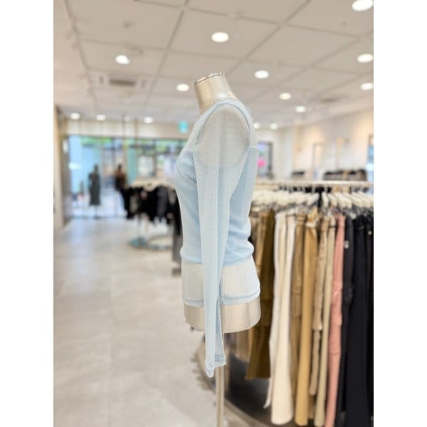 [부산점] 라벨 포인트 시스루 메쉬 슬림 라운드 TS EQ4CL960