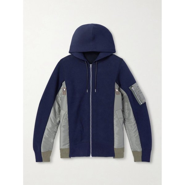 MA-1 나일론 트리밍 코튼 블렌드 저지 후드 집업 46376663162924541