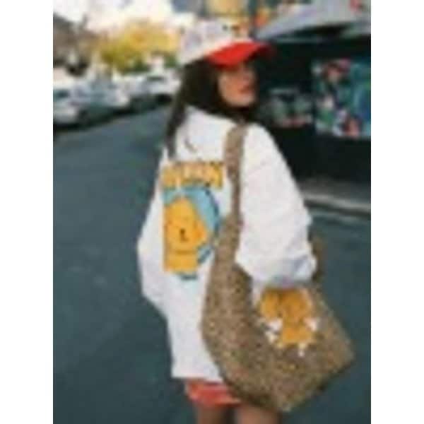 HEART PAM BACK PRINT OVERSIZED WINDBREAKER_WHITE