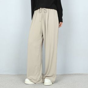 차르르  3색 골지 찰랑 밴딩 와이드 팬츠 통바지   _P435805547
