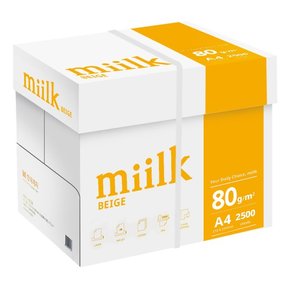 한국  A4 미색복사용지 80g 2500매 1BOX