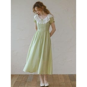 Cest_Greentea double leaf collar dress