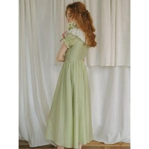 Cest_Greentea double leaf collar dress