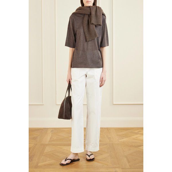 루루 드 시종 멜란지 캐시미어 티셔츠 46376663162974781