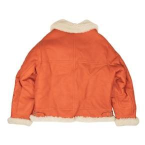 4706995 Opening Ceremony Orange Shearling Zip-UP Short Jacket