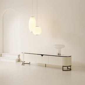 미노스 템바보드 수납장 세라믹 거실장 2000