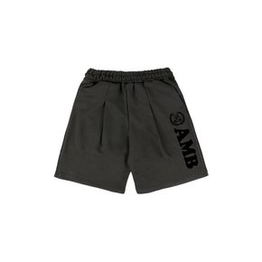 Big Logo Training Banding Sweat Short Pants ASP602 (Dark Gray)