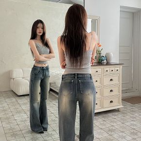 자체제작 백포켓 세미부츠컷 데님 팬츠 mb 8084c_P435765690