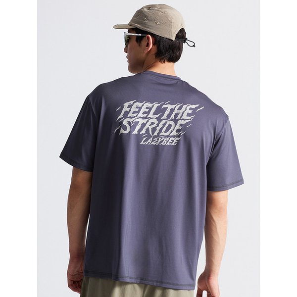 스트라이드 쿨링 여성 남자 숏 슬리브 러닝 반팔 차콜