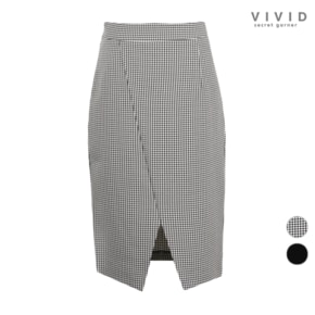 VIVID 여성 H라인 슬릿 정장스커트