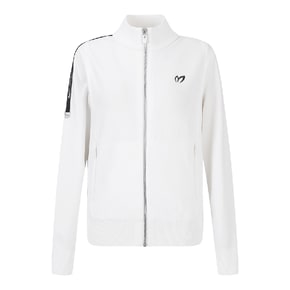 (421E1SD212) 25S/S 여성 로고 라인 백 우븐 집업가디건