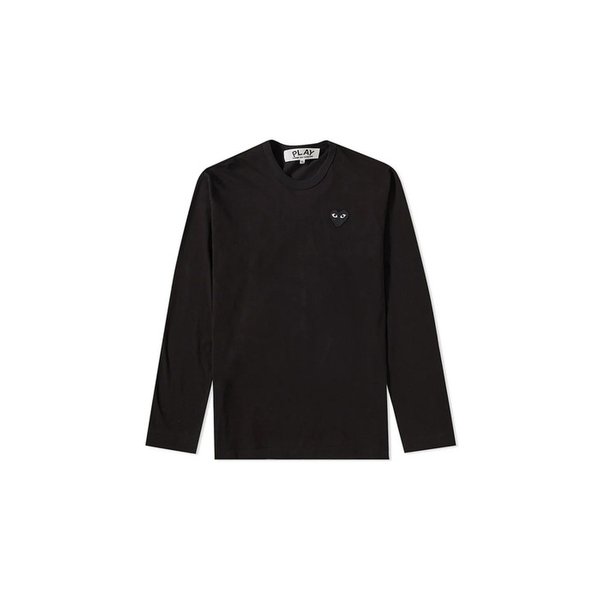 25FW 여성 블랙 하트 와펜 롱슬리브 티셔츠 블랙 AX-T120-051-1