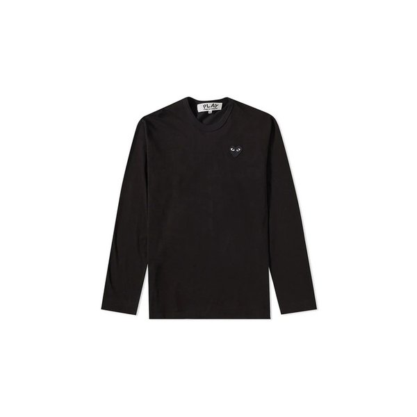 25FW 여성 블랙 하트 와펜 롱슬리브 티셔츠 블랙 AX-T120-051-1